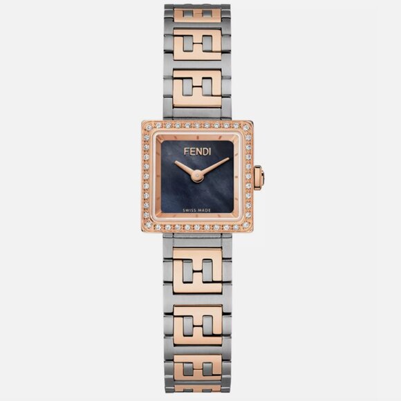 NEW Fendi Womens Two Tone 16mm Bracelet Fashion Watch - Picture 1 of 4